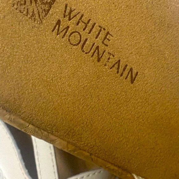 White Mountain White Leather Scrap Sandals - Picture 4 of 7